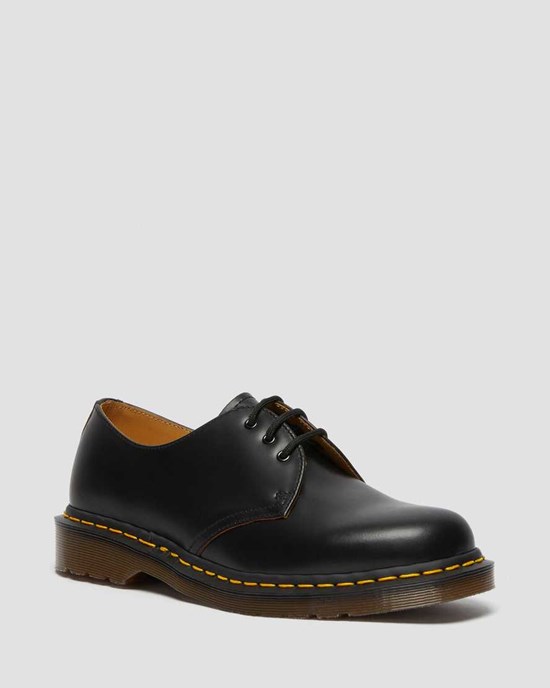 Men's Dr Martens 1461 Vintage Made in England Oxford Shoes Black Quilon | 481UFQSOA